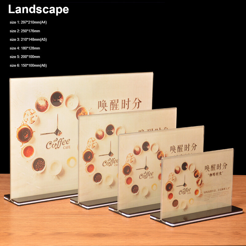 Sign Holder T Shape Double-Sided Desktop Display Counter Menu Stand Rack holder