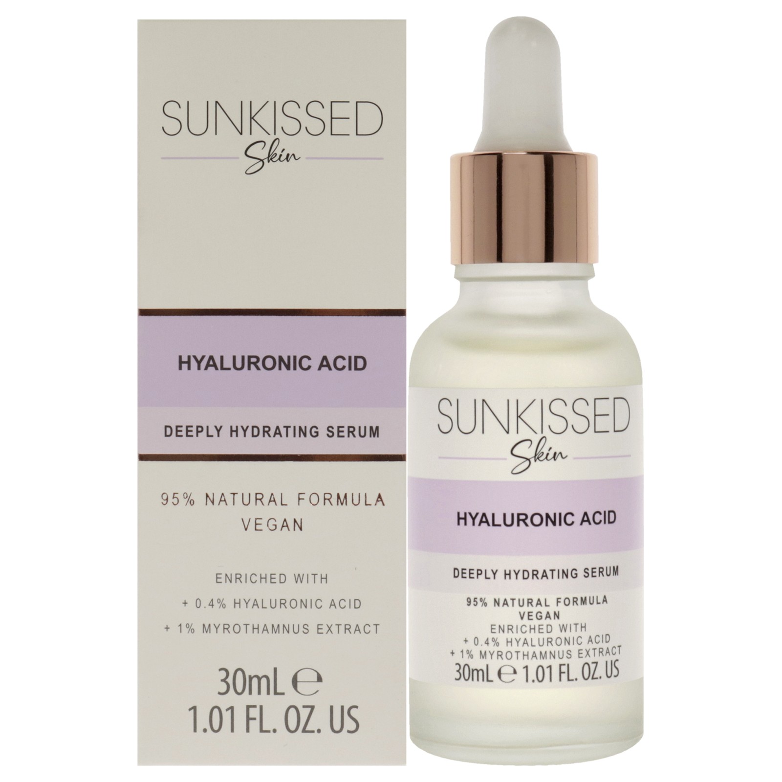 2 Pack Hyaluronic Acid Serum by Sunkissed for Unisex - 1.01 oz Serum