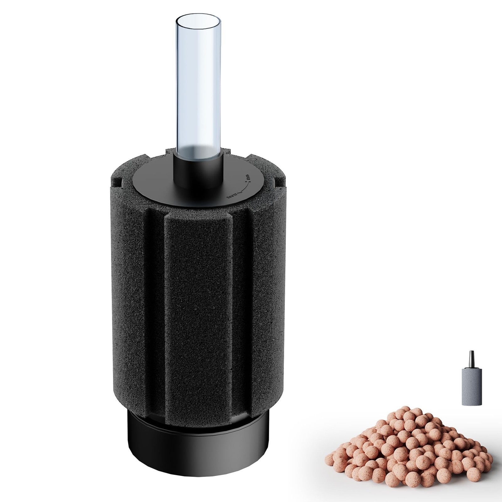 10-50Gal Aquarium Sponge Filter with Ceramic Media and Bubble Diffuser Ultra ...
