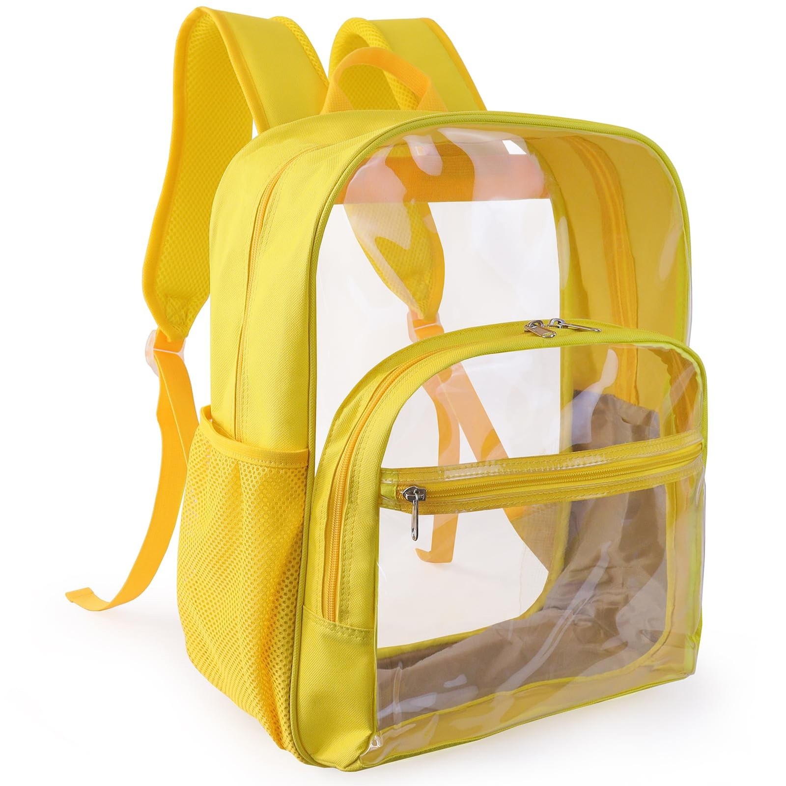 Clear Backpack for School, Heavy Duty Transparent Backpack with 0.6 mm PVC Bo...