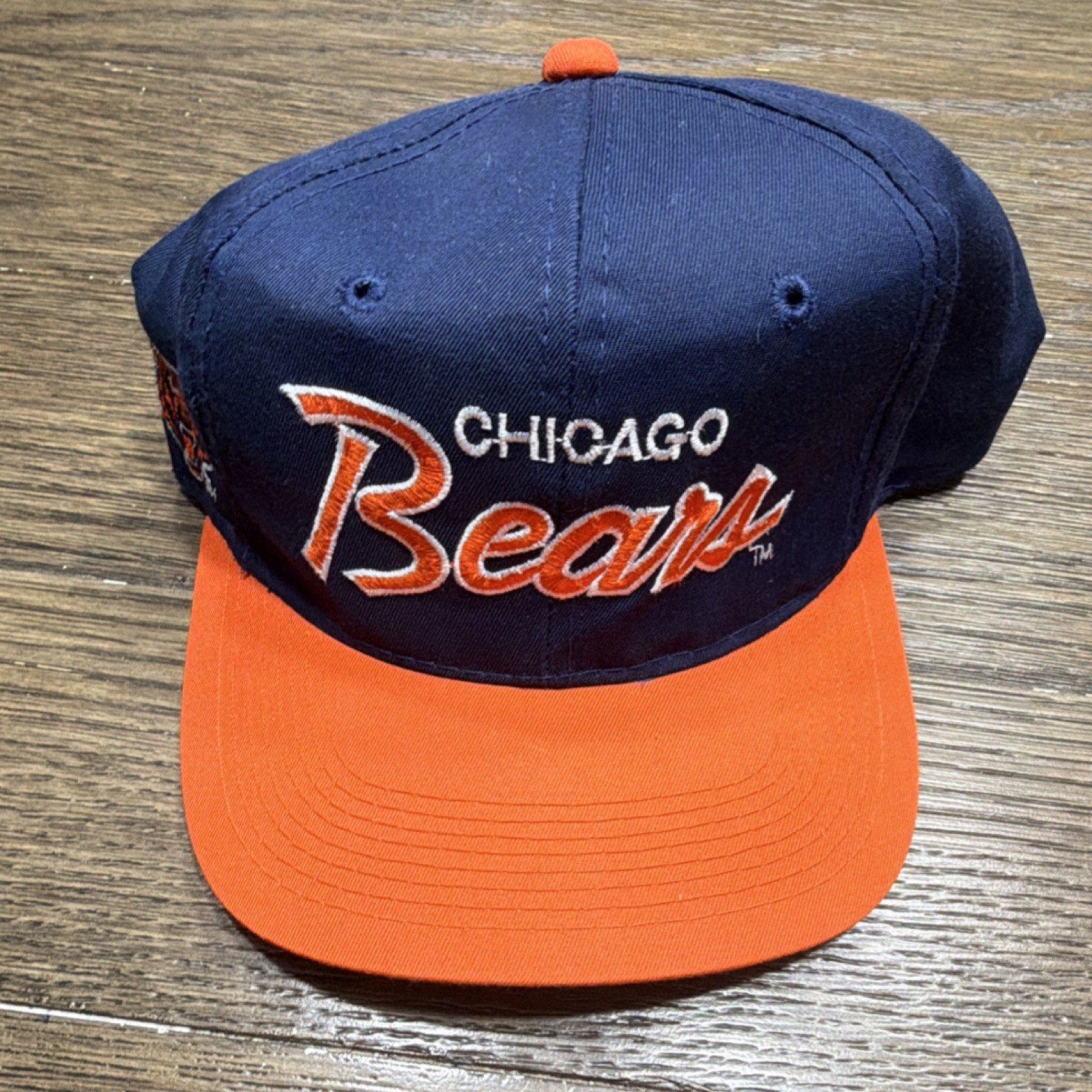 Sports Specialties Twill Chicago Bears NFL Snapback Hat Navy Orange One Size