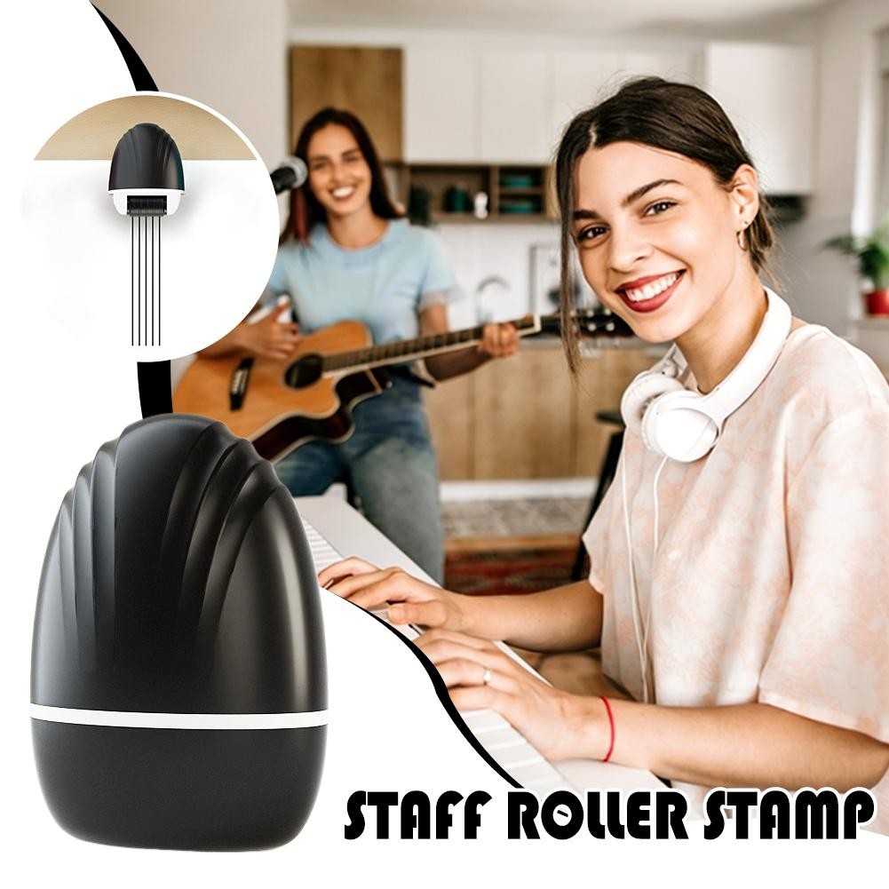 Music Staff Roller Stamp Portable Teaching Note Seal U8E5 Line Stamp L8K7