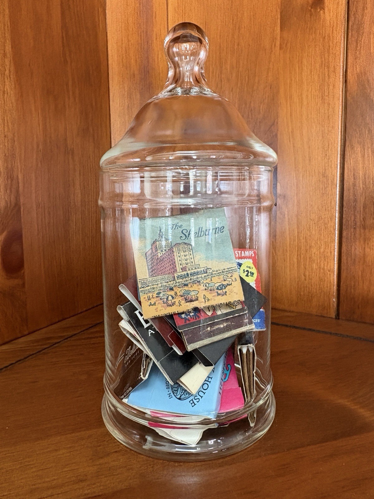 Vintage Glass Apothecary Jar | Large Bathroom Jar - 9.5"  Height