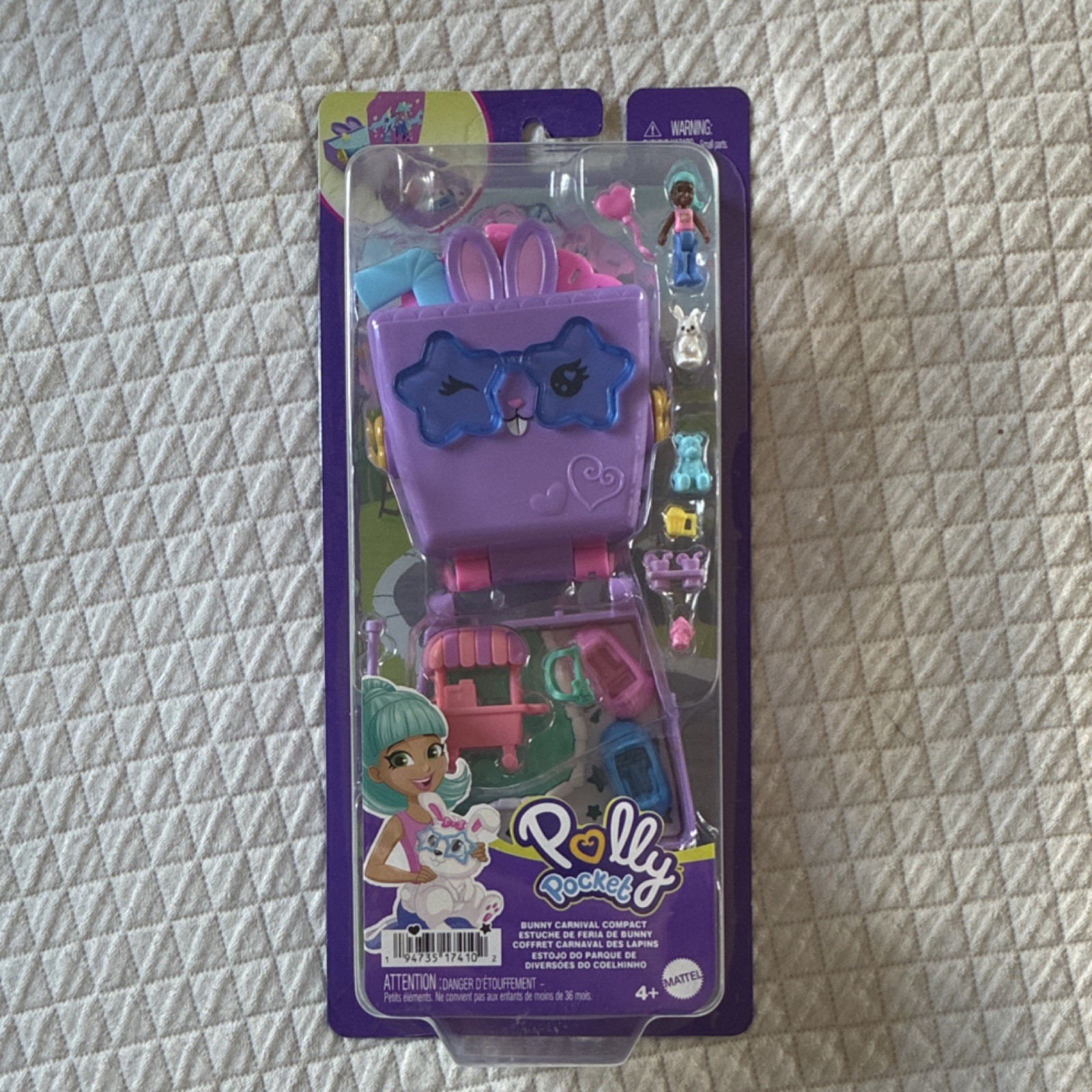 Mattel Polly Pocket Bunny Carnival Compact Playset 2023 HRD70