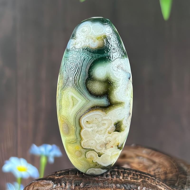 Rare Natural China Inner Mongolia Gobi Eye Agate Specimen