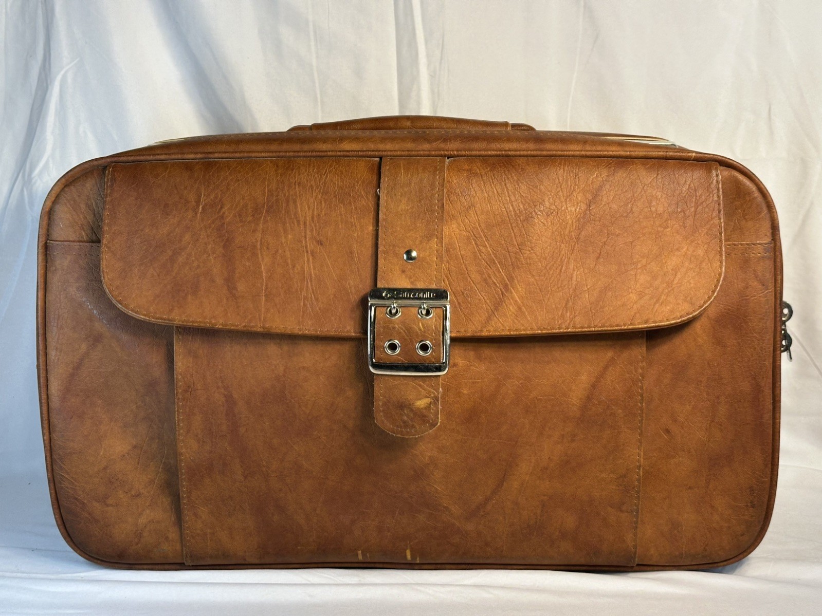Samsonite Sonora II Vintage Leather Carry-On Suitcase, 21x12x7.5