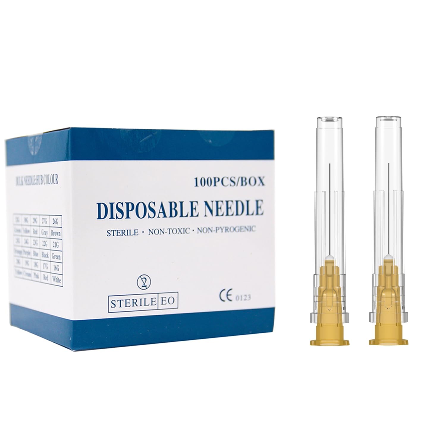 25 Gauge 5/8 Inch Needle, 100Pack Luer Lock Industrial 25Ga-5/8 inch 