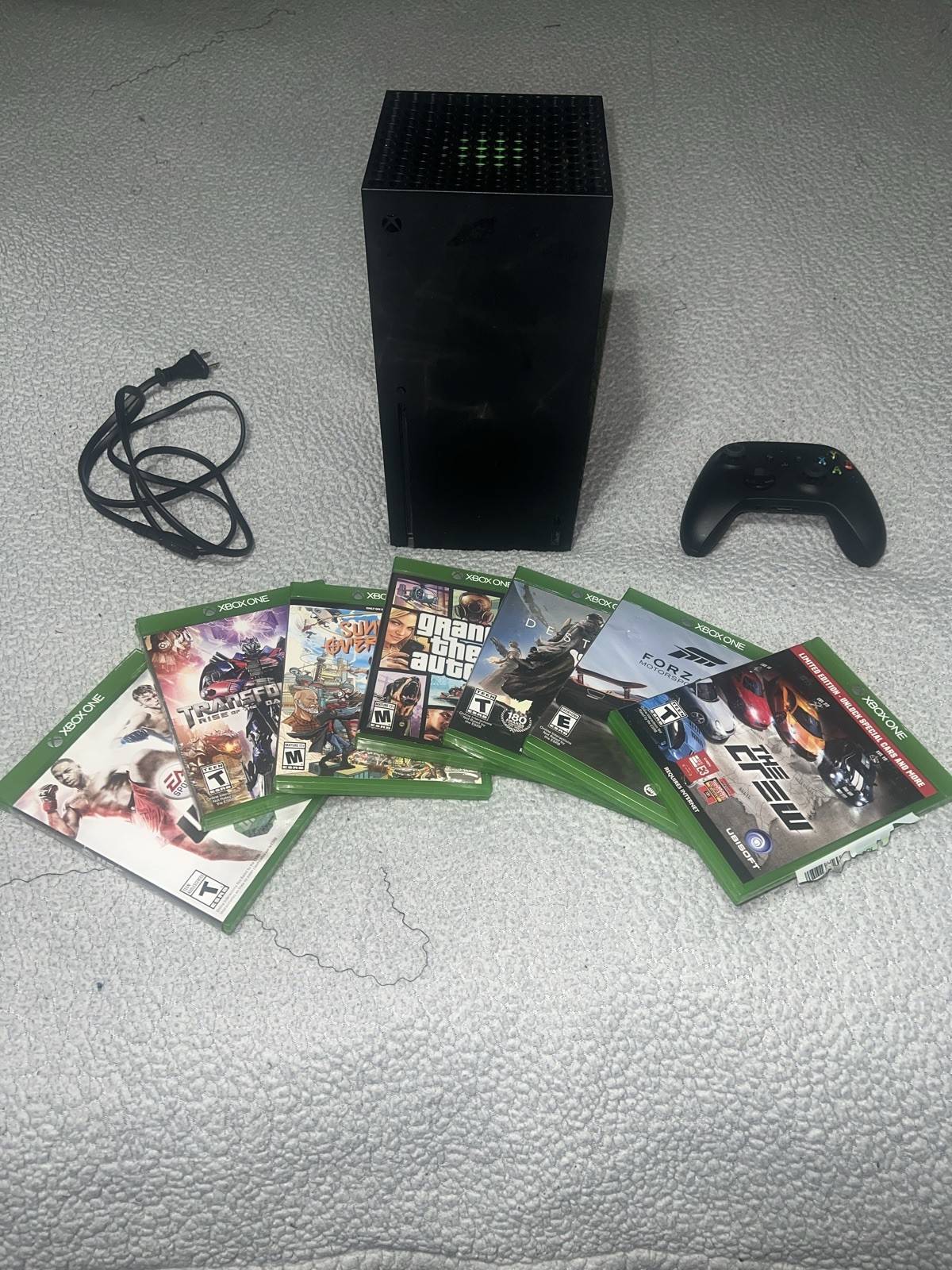 Microsoft Xbox Series X Console w/ Controller, Power Cable & 7 Xbox One Games