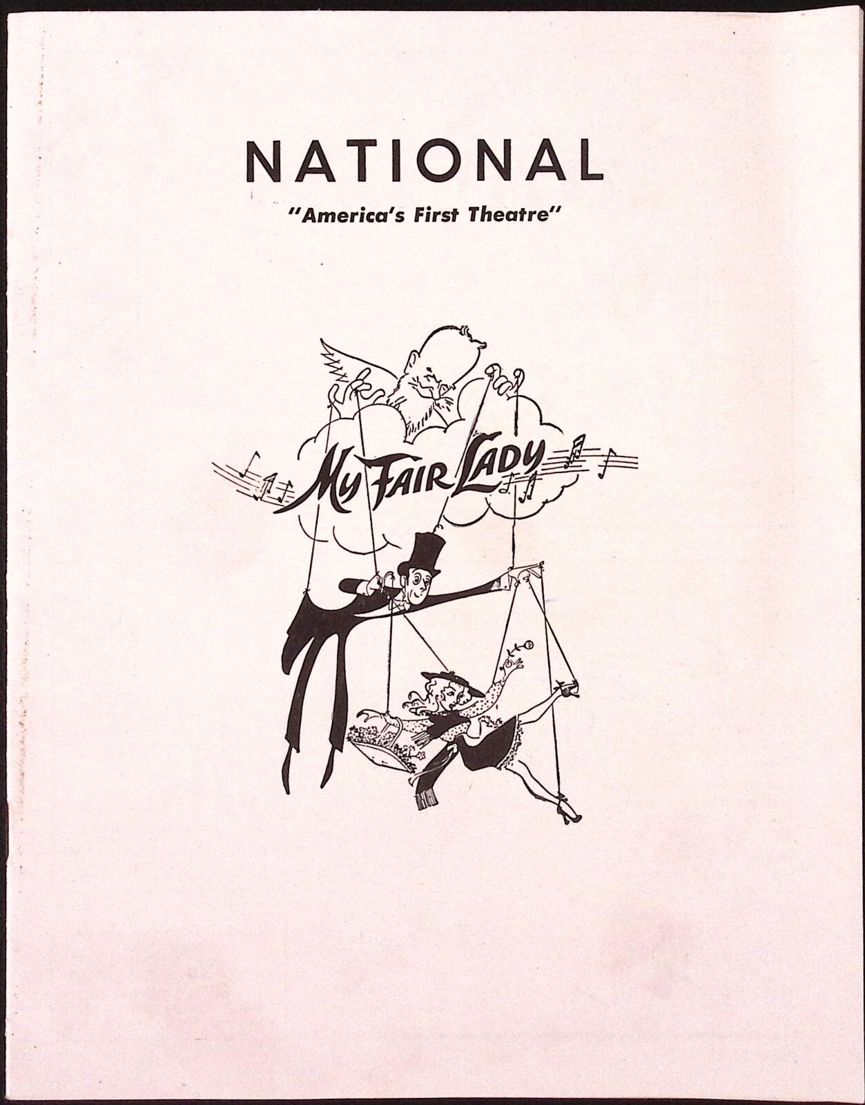 Michael Evans "MY FAIR LADY" Diane Todd / Lerner and Loewe 1960 Tour Playbill