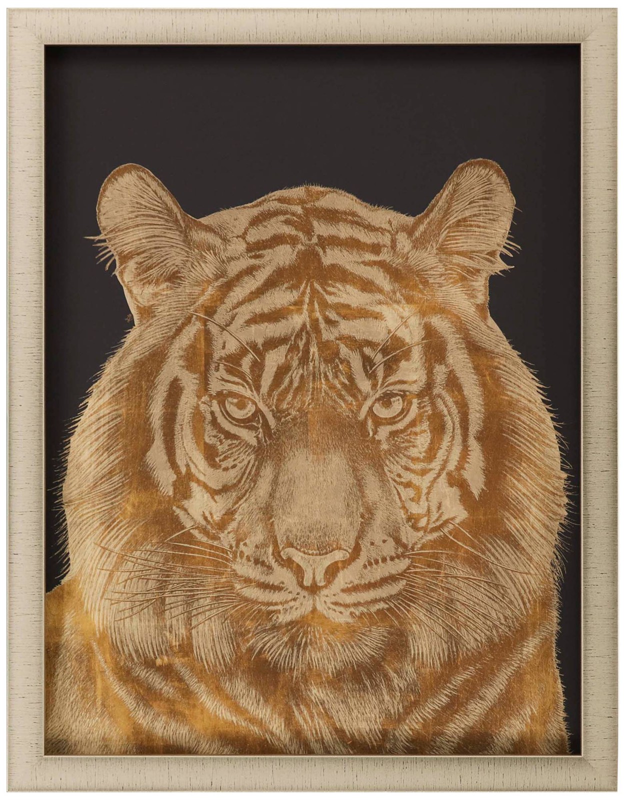 Tiger Portrait 35" High Framed Shadow Box Giclee Wall Art