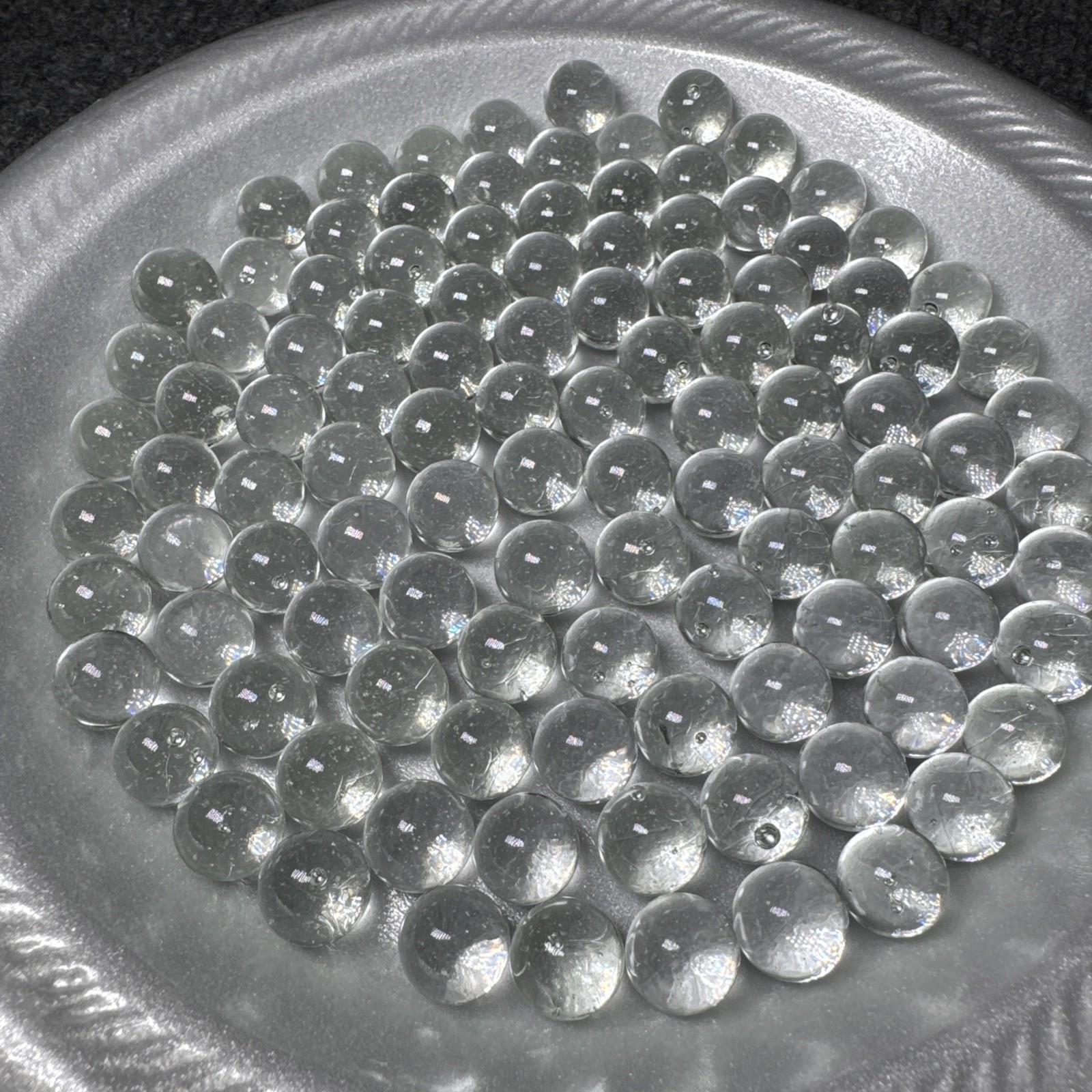 Vintage Lot of Clear Glass Marbles .5" Bag of 3+ Lbs.