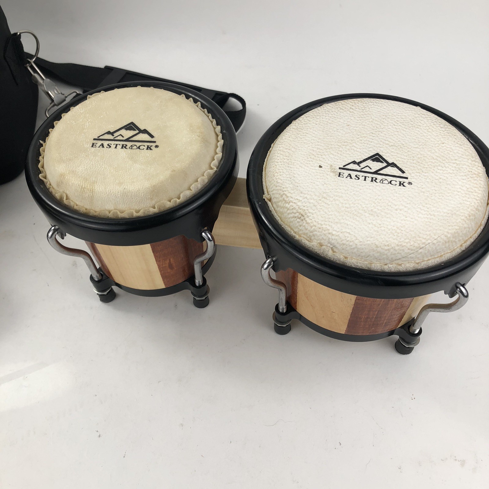 EastRock Bongo Drum 4” and 5” Set for Adults Kids Beginner Professional Wood Bag