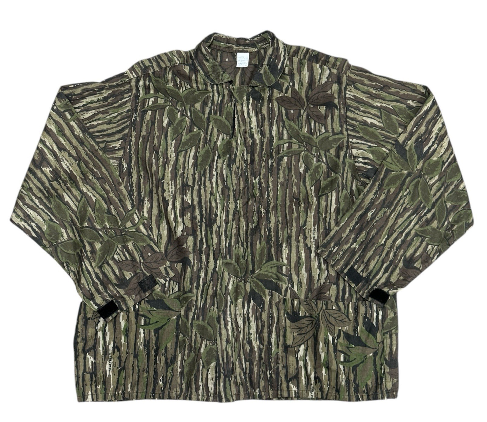 Vintage Realtree Camo Hunting Sheer Lightweight Cover Up Jacket Made in USA LG