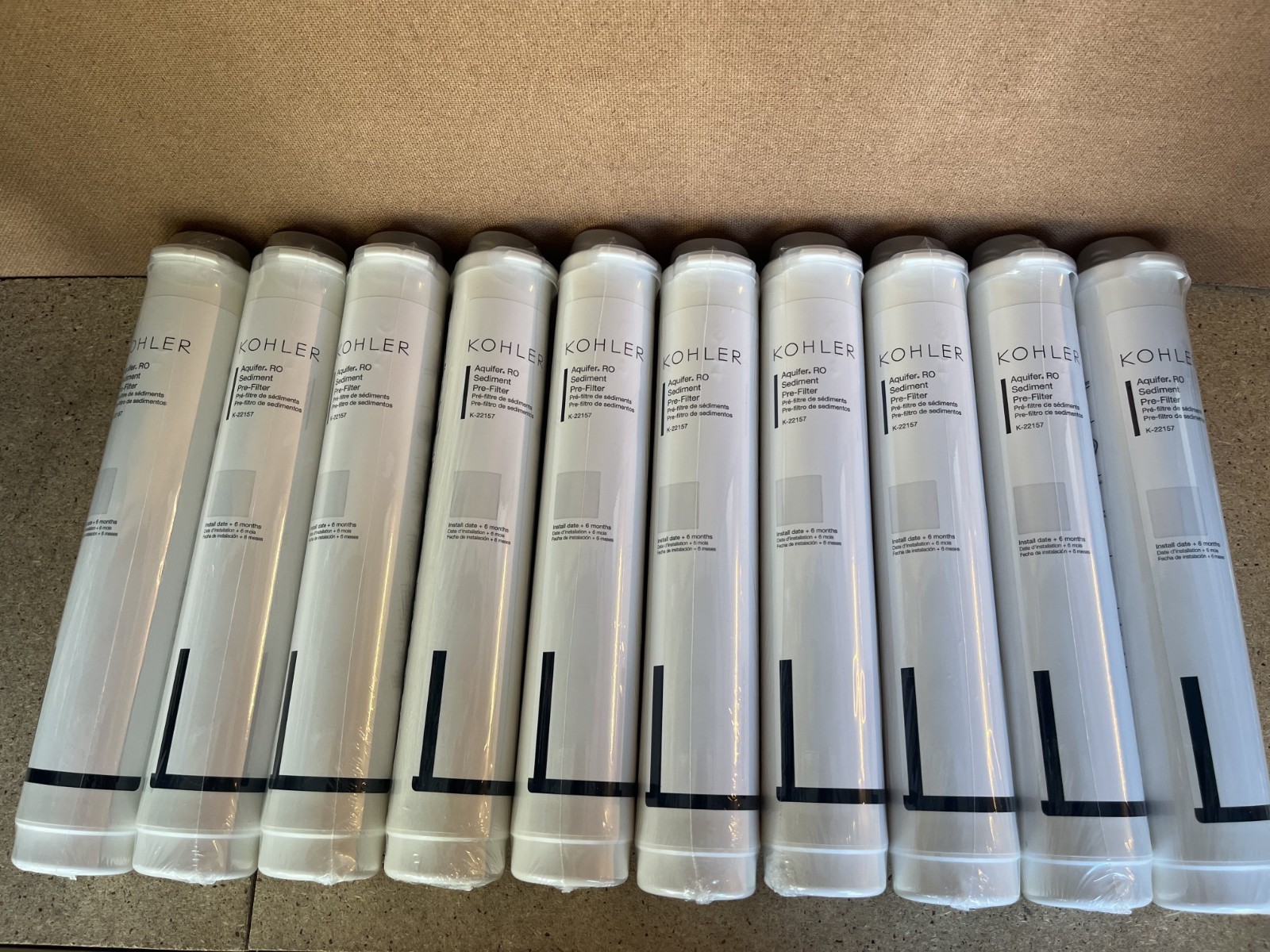 10 Pack Kohler Aquifer (RO) sediment pre-filter replacement K-22157-NA C20