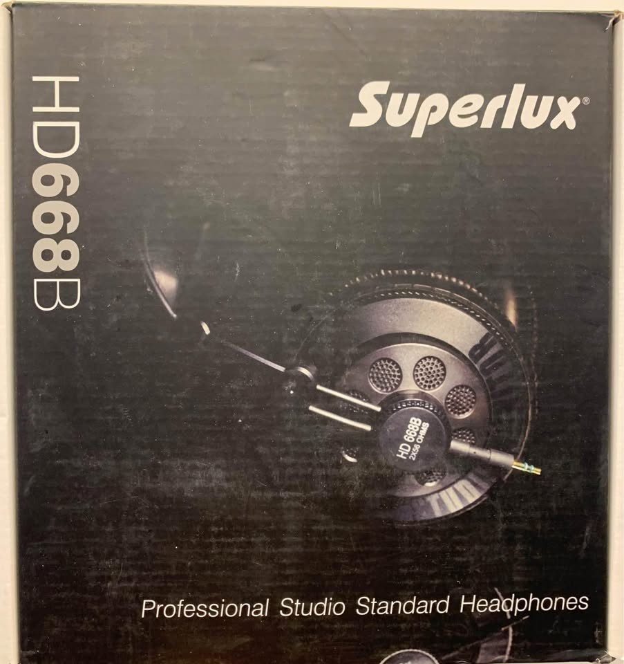 Superlux HD668B Dynamic Semi-Open Headphones brand new in box