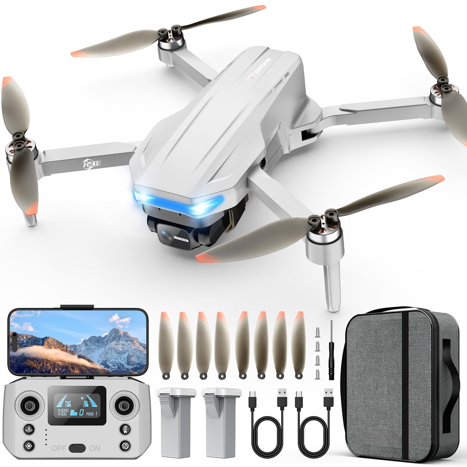 Drones with Camera for Adults 4K, GPS Auto Return, Waypoint Flight, Orbit Fly...