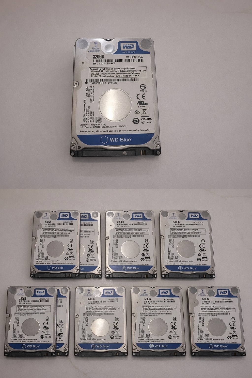 Lot Of 10 320gb Western Digital 2.5in HDD  Formatted And Tested