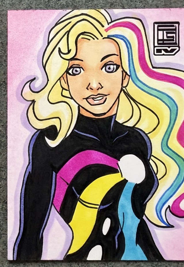 DC Outsiders Halo Personal Sketch Card Tim Shinn Original Art