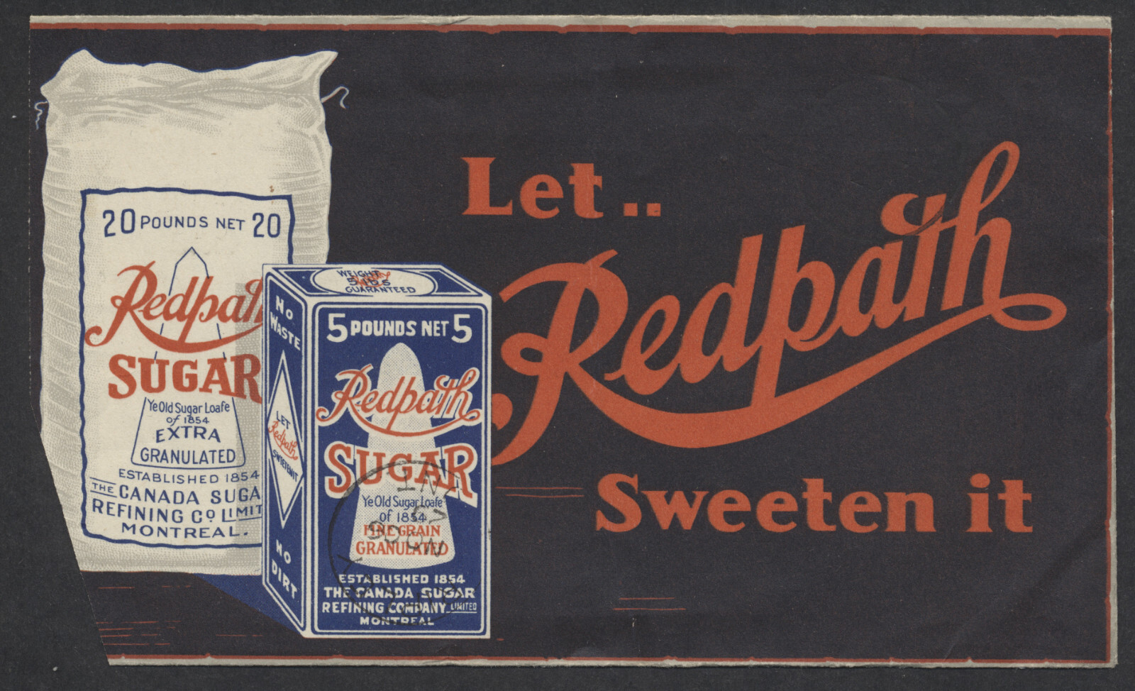 1929 Redpath Sugar Illustrated Advertising Cover Greenock ONT General Merchant