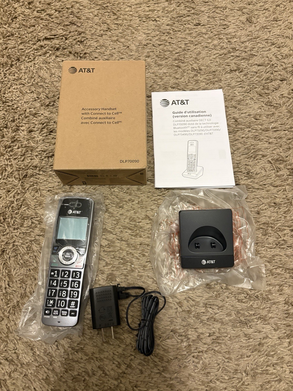 AT&T DLP70090 Expansion Handset ONLY DECT 6.0 Bluetooth Compatible Base