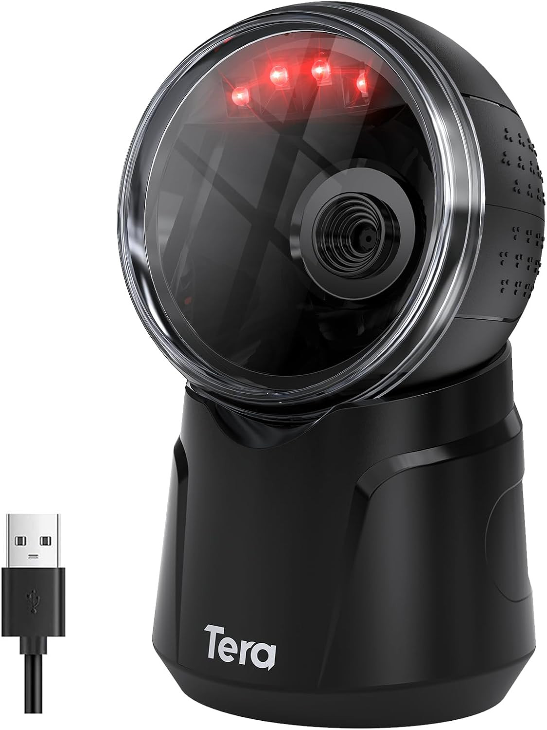 Barcode Scanner Desktop Omnidirectional: 1D 2D QR Hands Free USB Wired Bar Code 