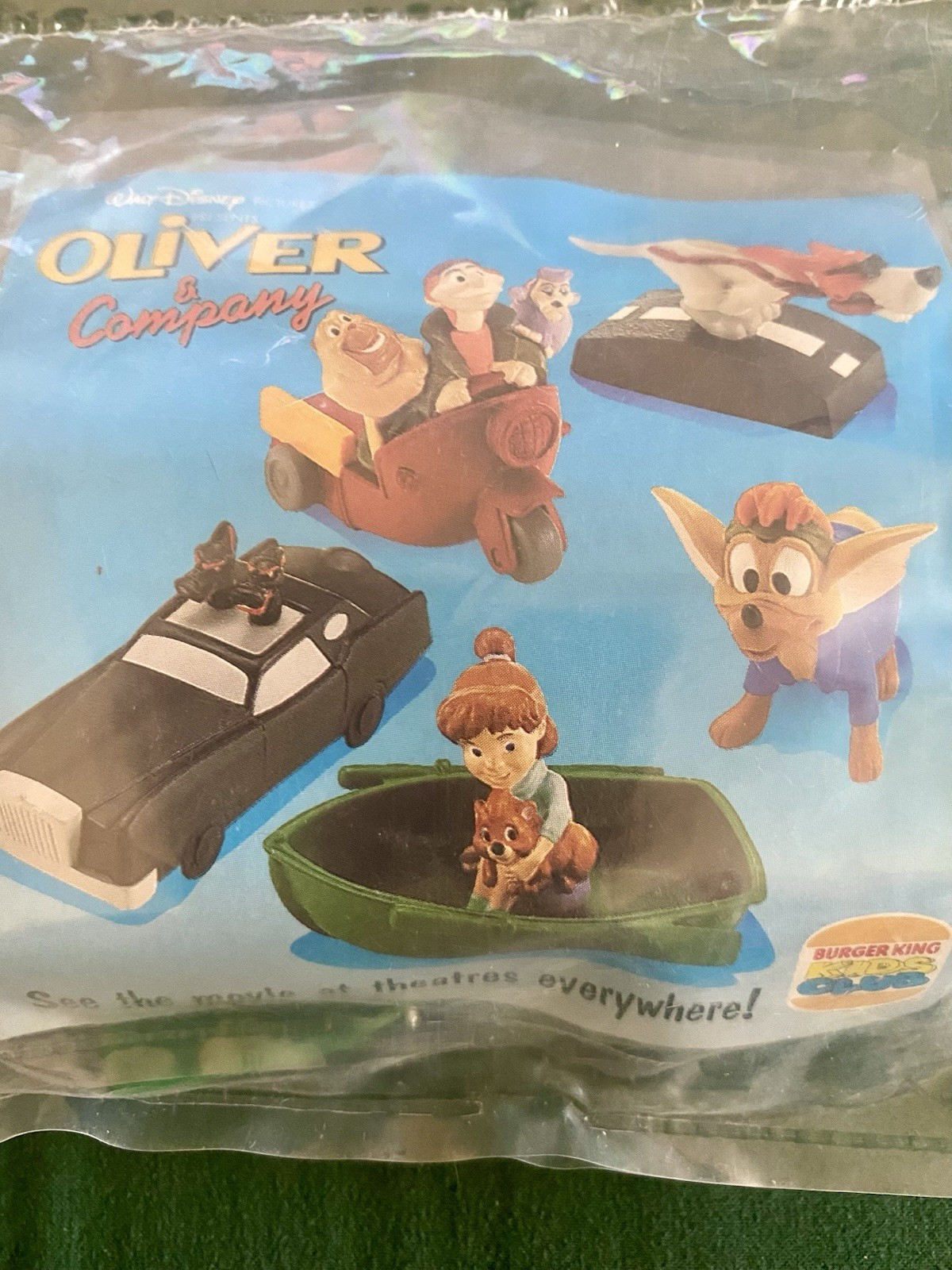 Disney Oliver And Company Burger King Kids Meal Toy Jenny In Boat Vintage 1996