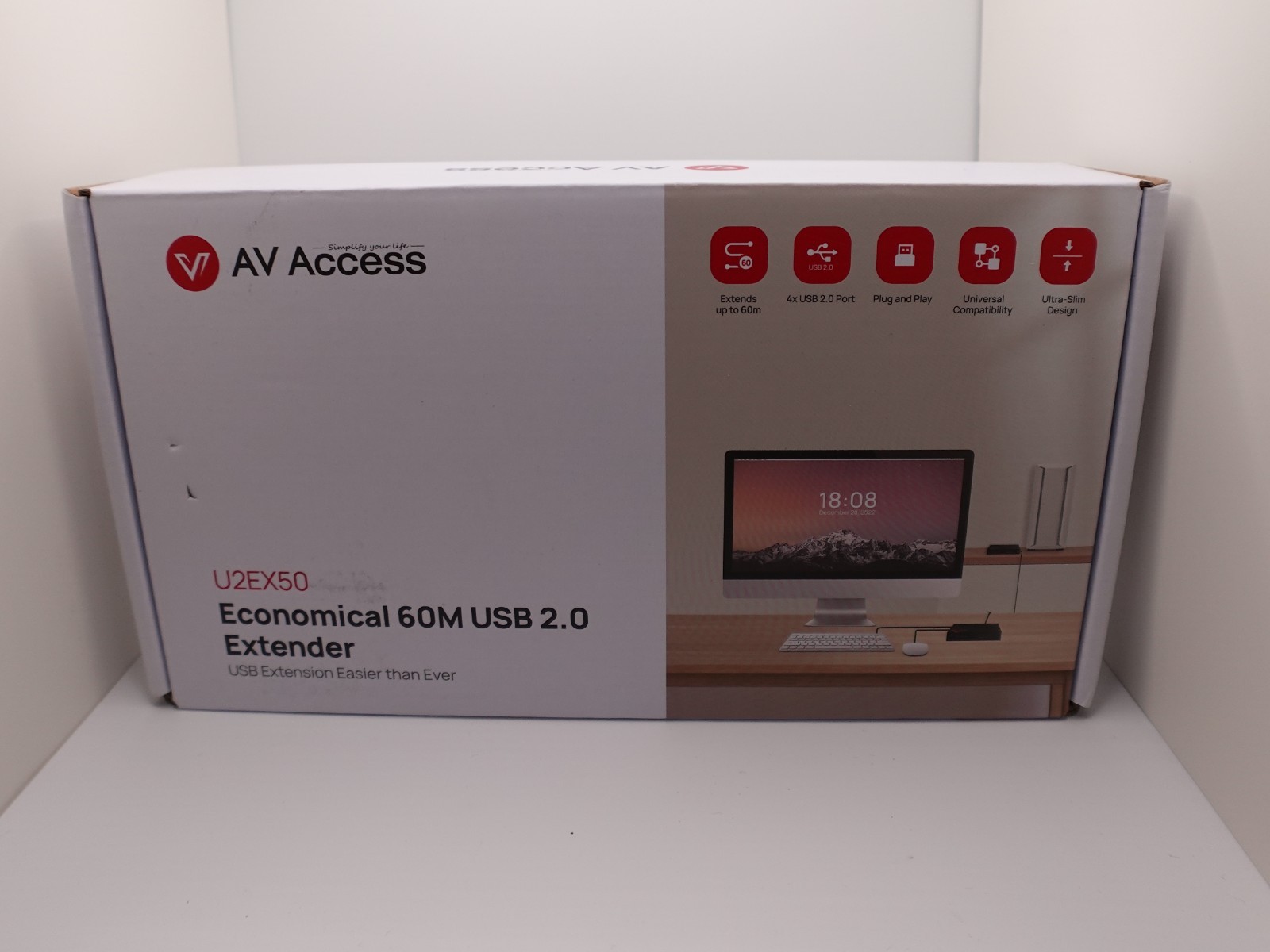 AV ACCESS USB2.0 EXTENDER 50M U2EX50 TRANSMITTER AND RECIEVER FREE S/H