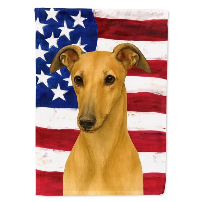Carolines Treasures WDK6277CHF 40 x 28 in. Fawn Greyhound American Flag House...
