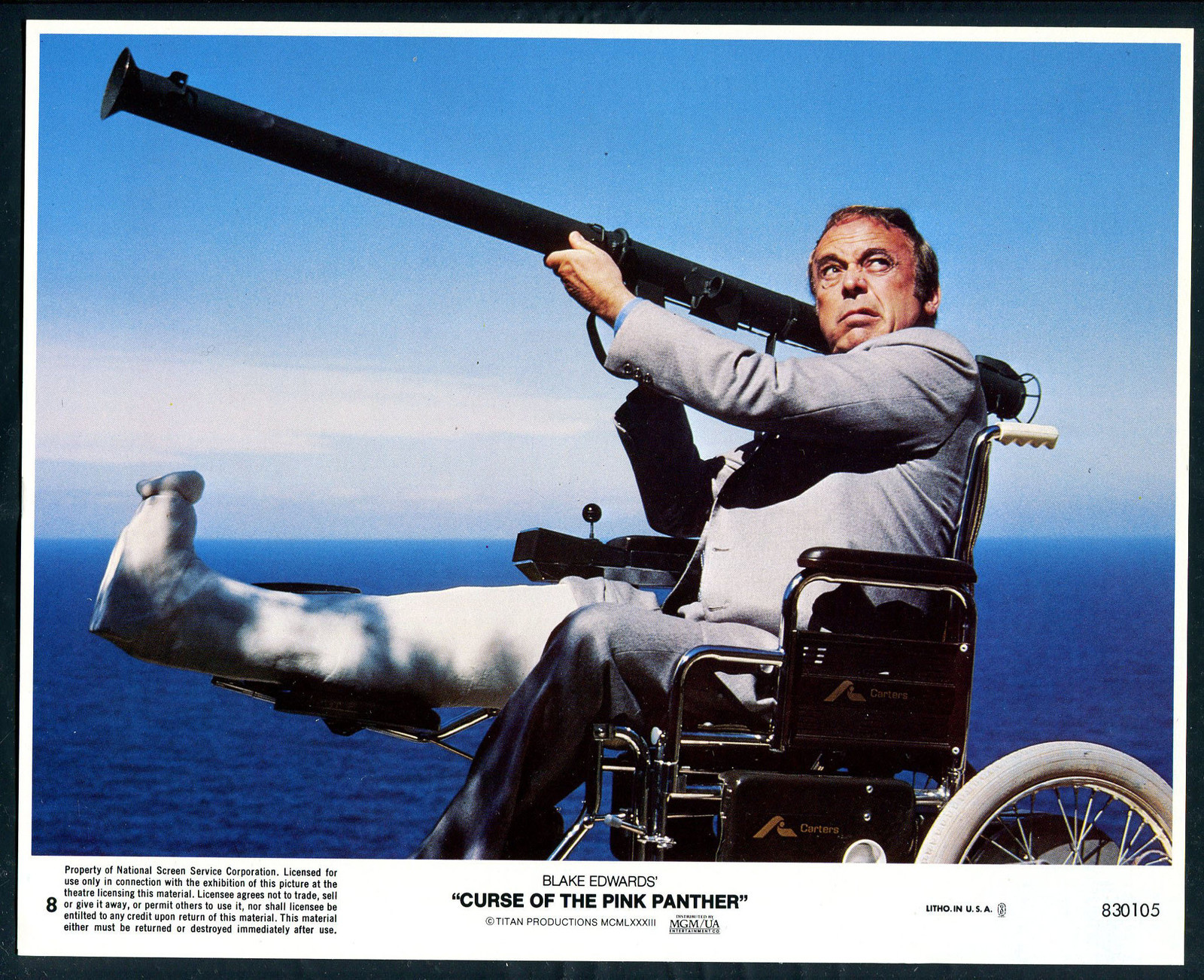 HERBERT LOM WHEELCHAIR BAZOOKA Curse Of The Pink Panther ‘83