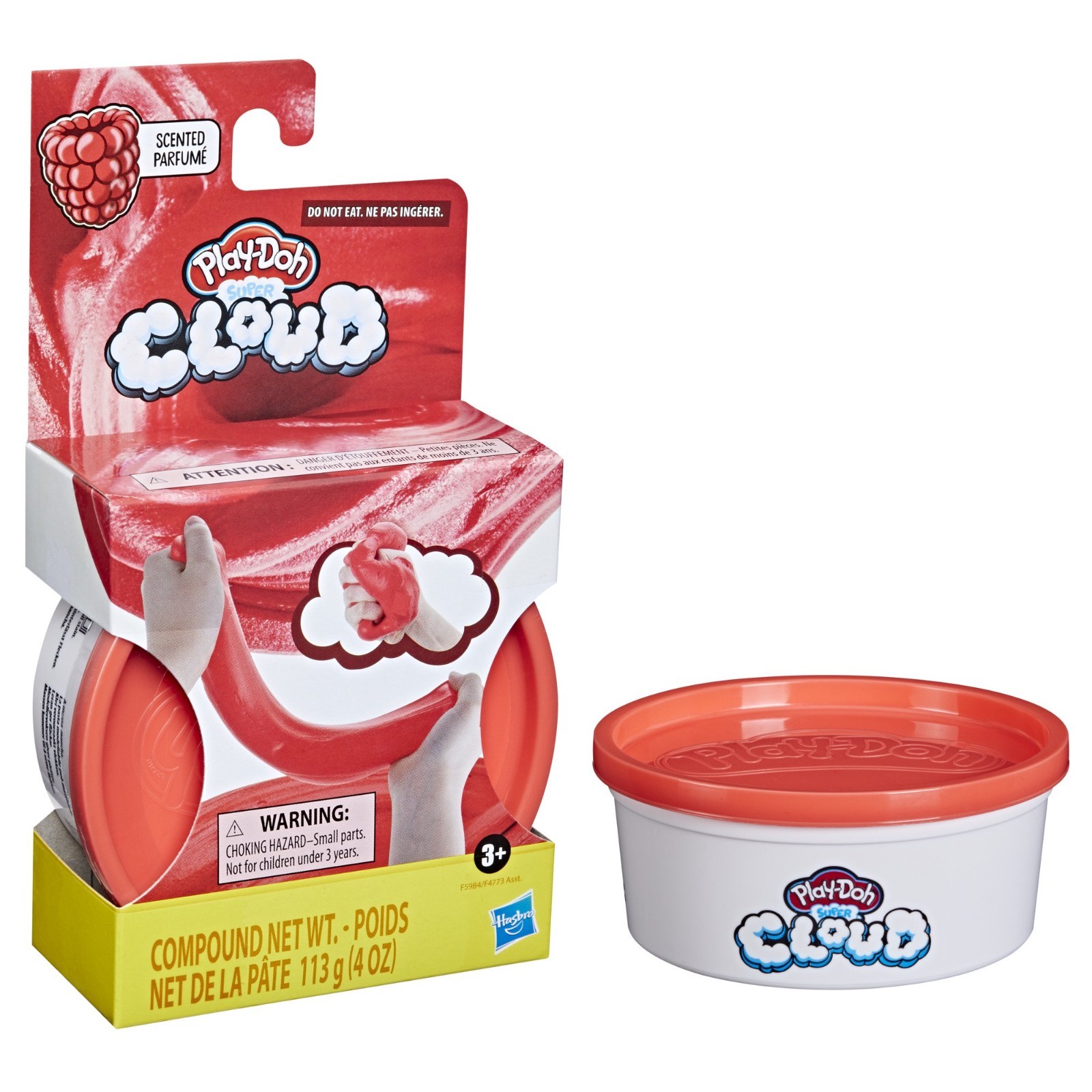 Play-Doh Super Cloud Red Sweet Raspberry Scented 4-Ounce Single Can of Puffy