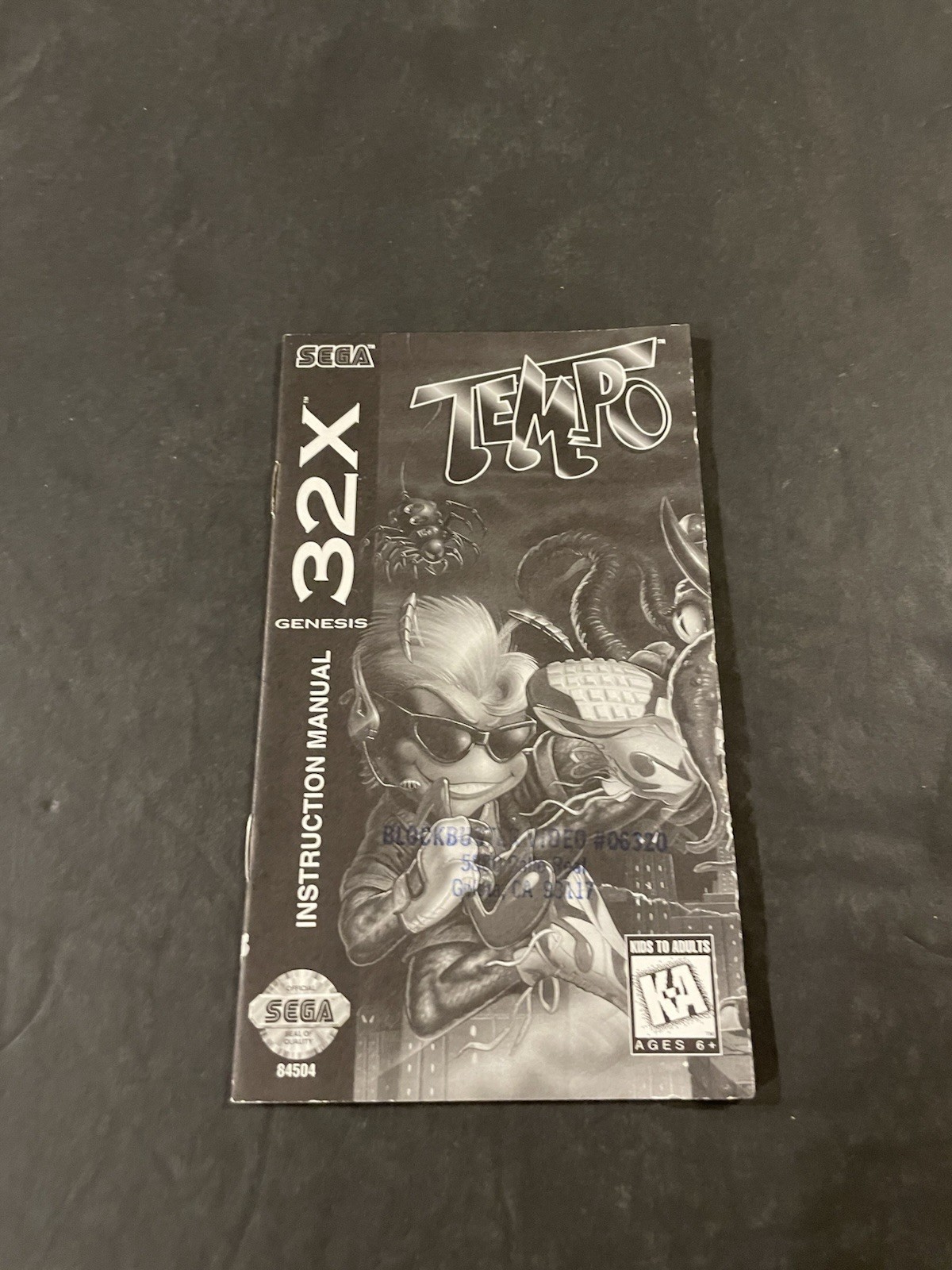 tempo sega 32x Manual only