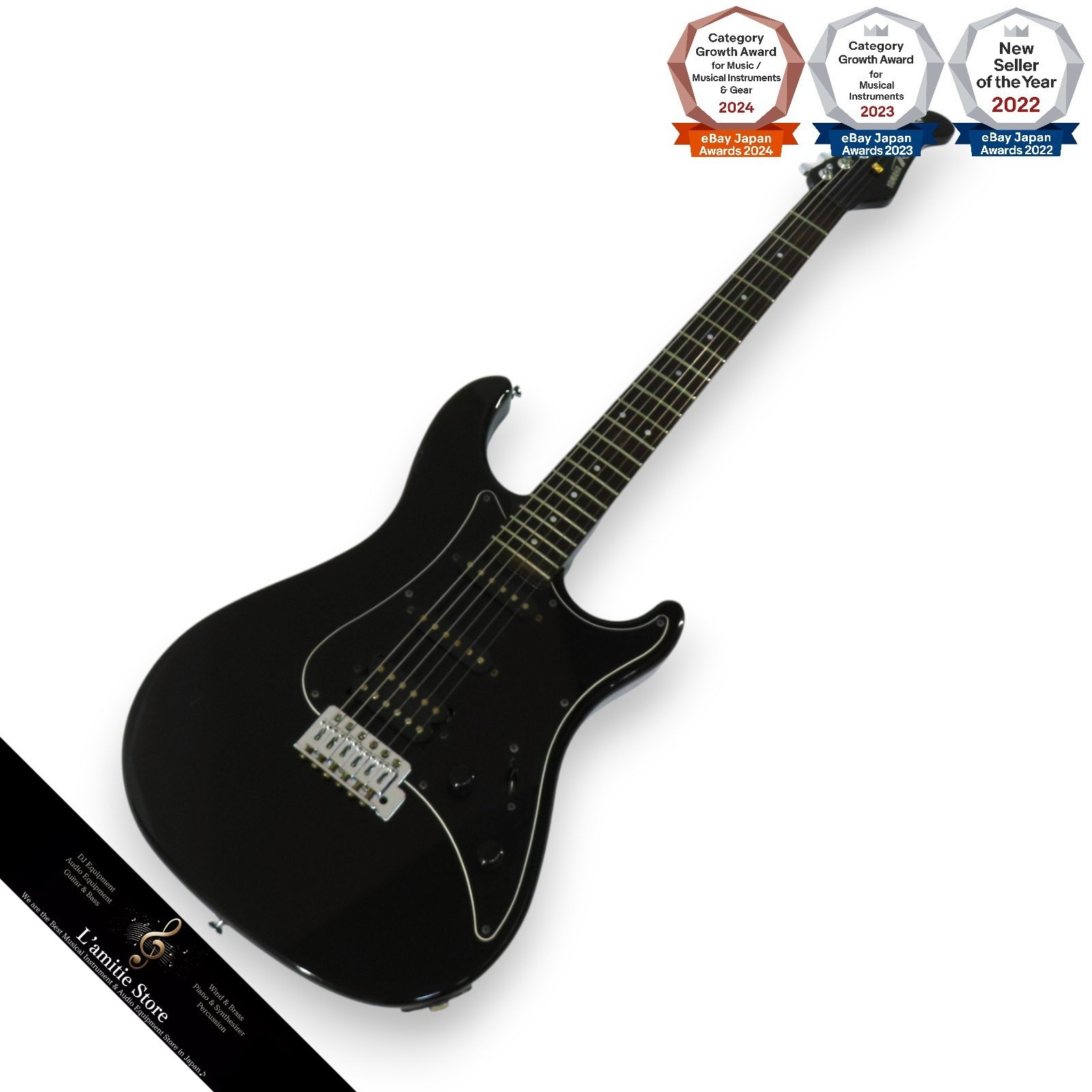 YAMAHA RGS112P Electric Guitar Black Alder Body Maple Neck Rosewood Fretboard