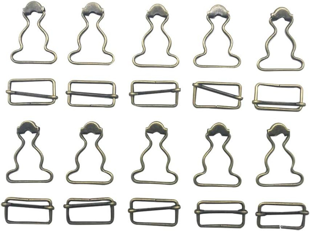 2 Inch inside Bottom Size Bronze Suspender Buckle with Rectangle Buckle Sliding 