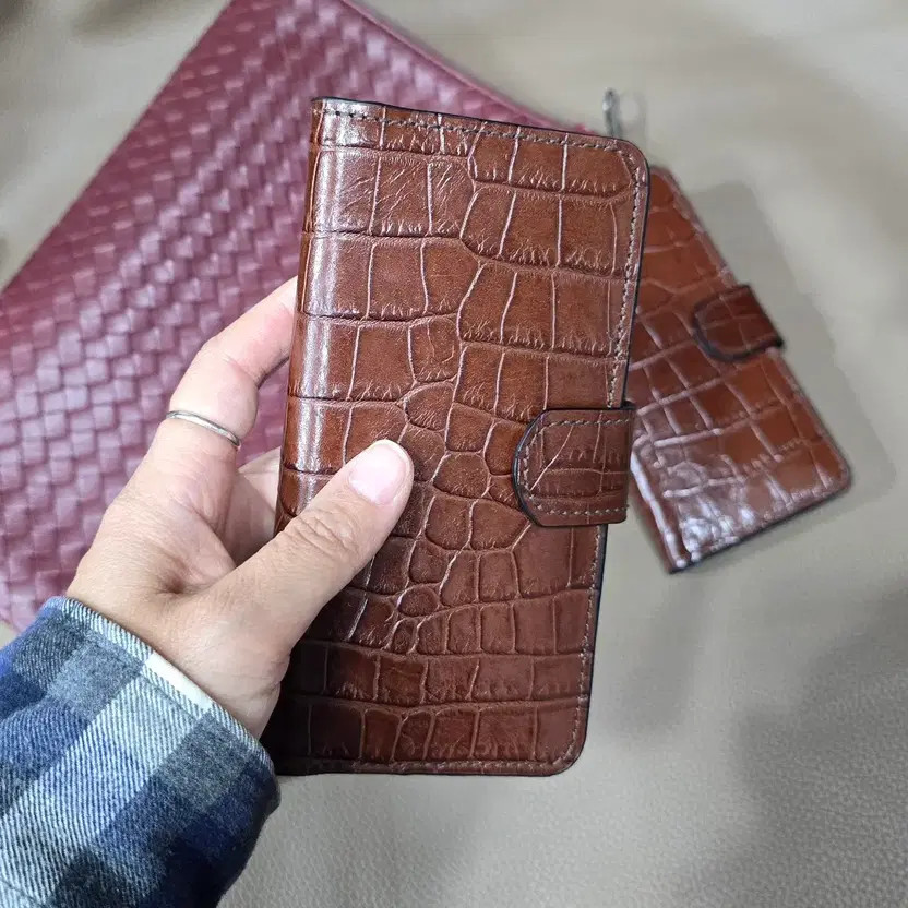 Samsung Galaxy A17 Burgundy Faux Leather Handmade Diary Case