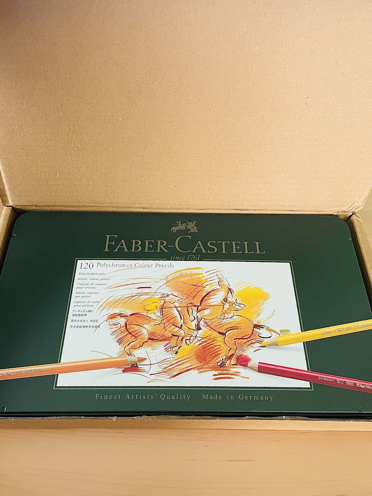 Faber Castell Polychromos Artists' Color Pencils Tin of 120 Colors Premium