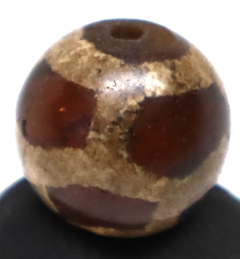 Ancient Nepali Himalayan Indo Tibetan Spiritual Amulet Prayer Phum Dzi Bead