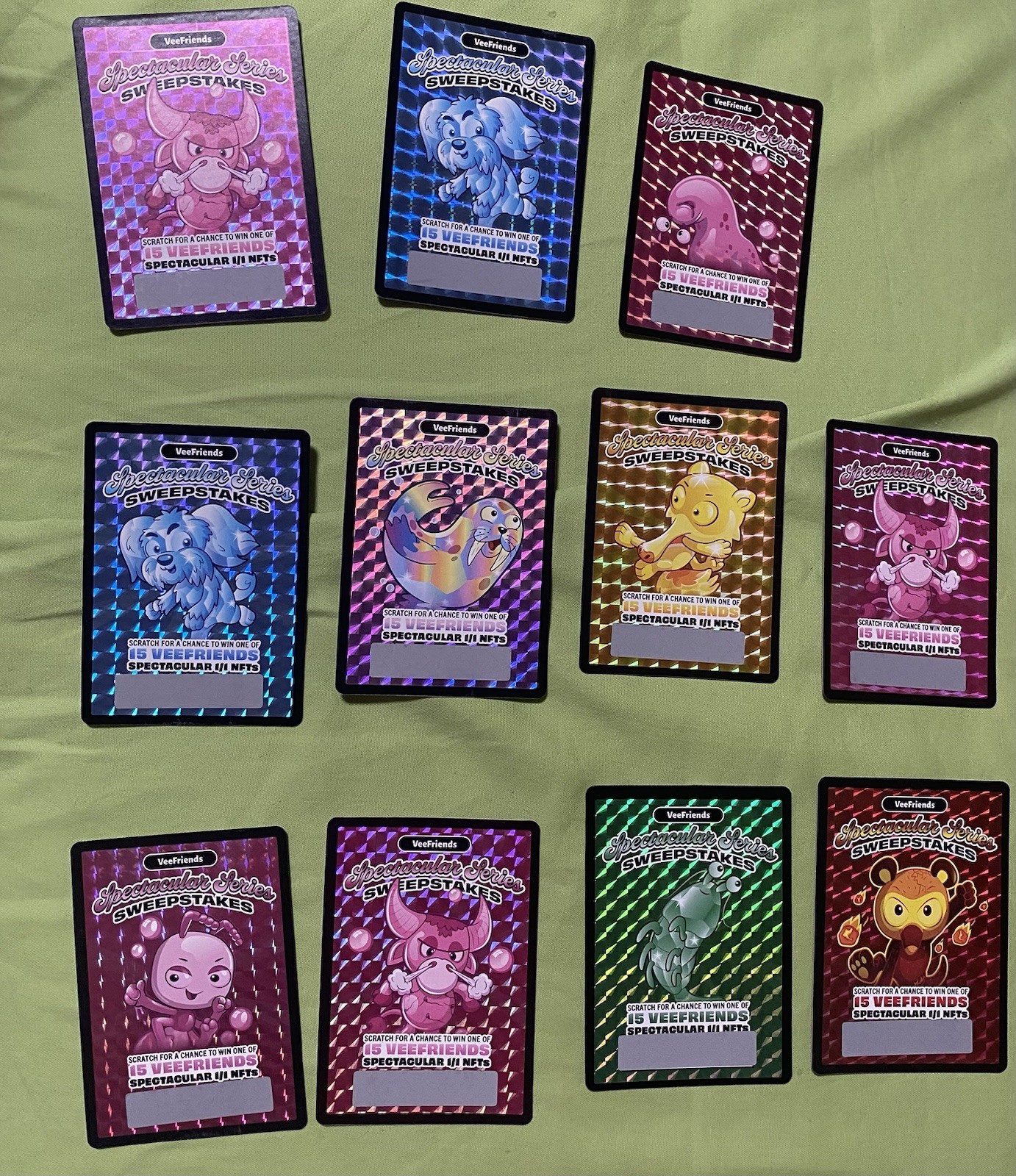 11 Veefriends Super Stickers Spectacular Series Sweepstakes Entries