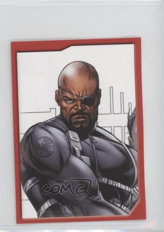 2013 Panini Marvel Avengers Assemble Album Stickers Nick Fury #87 2k3