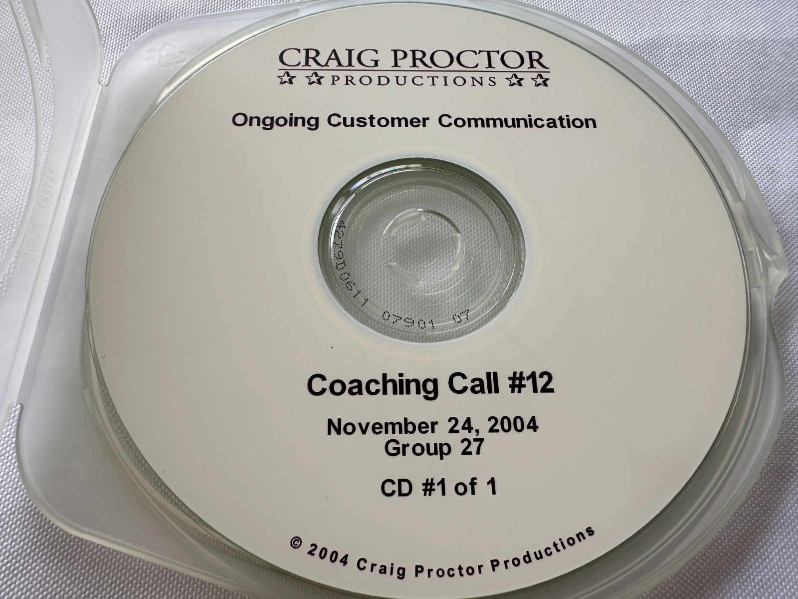 CRAIG PROCTOR - ONGOING CUSTOMER COMMUNICATION - ONE REAL ESTATE COACHING CD!