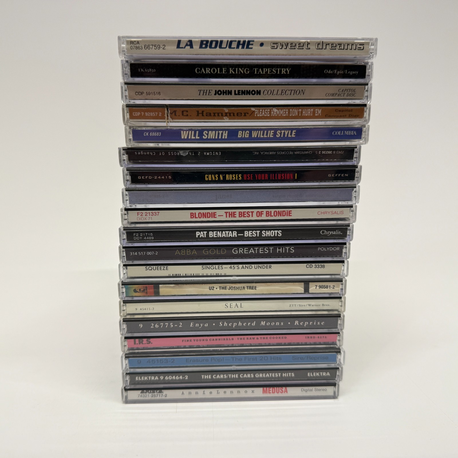 Bundle Lot of 19 CD Albums 70s 80s 90s 2000s U2 Lennon Blondie GnR Cars Etc