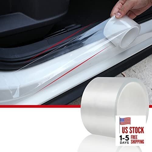 CloudBuyer Universal Car Door Edge Protector, Clear 2.7In x 33Ft Transparent