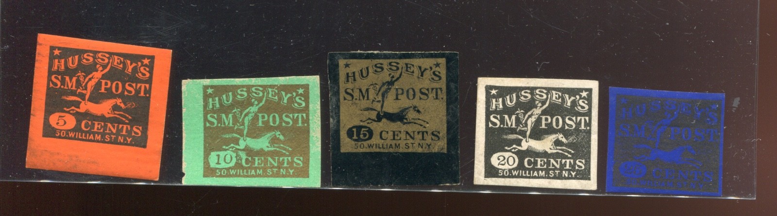 87LE1-87LE5  Hussey's Post Special Delivery Group of 5 Stamps  Bx6886