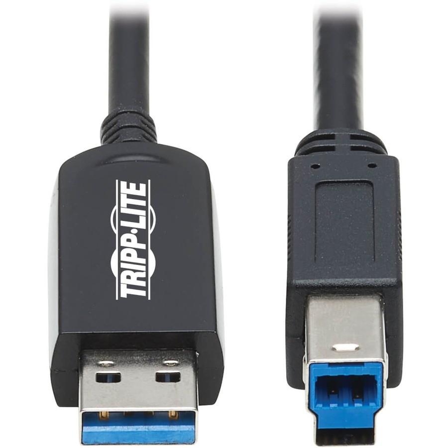 Tripp Lite USB 3.2 Gen 1 Plenum-Rated Fiber Active Optical Cable, Black, 15m
