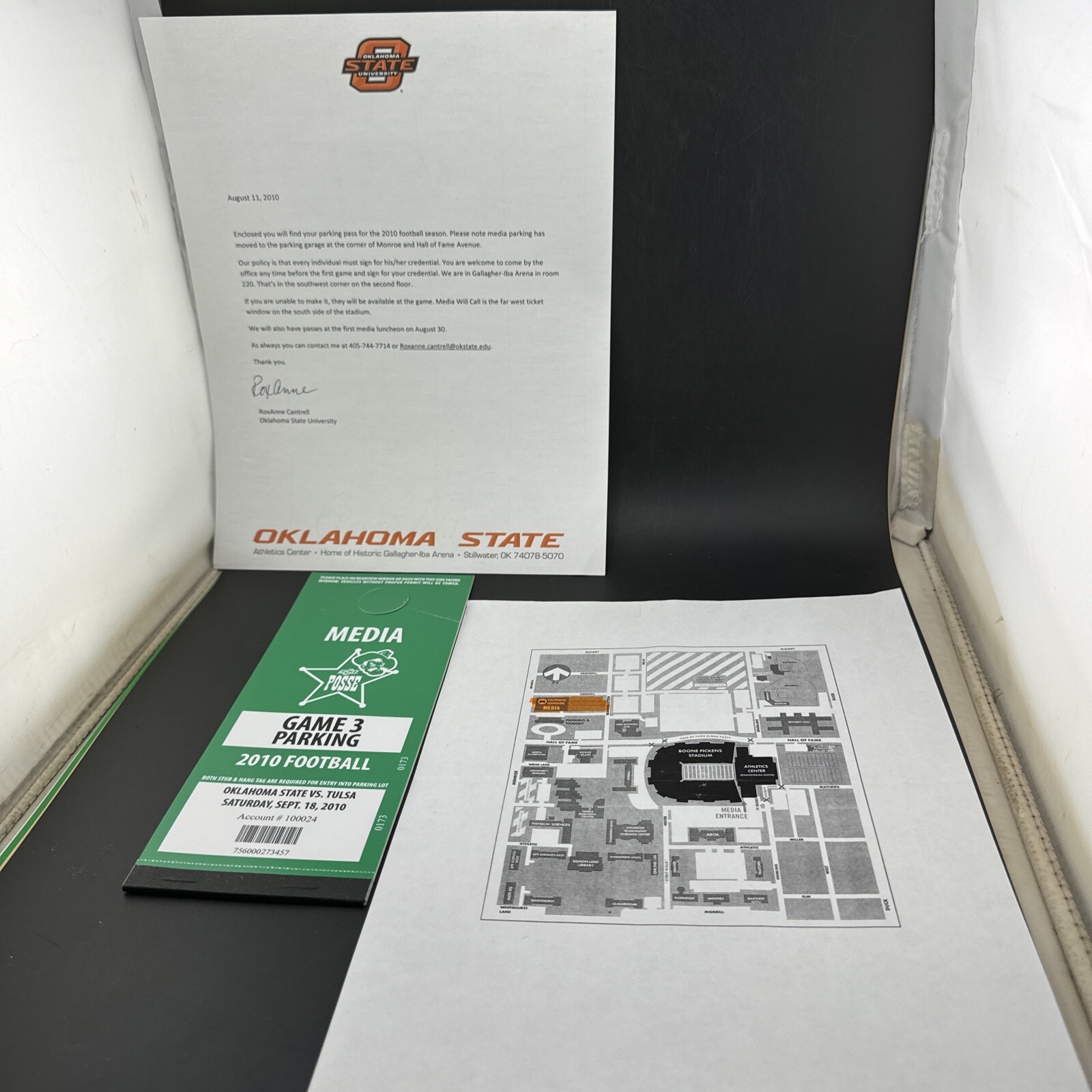 OSU 2010 Media Parking Pass