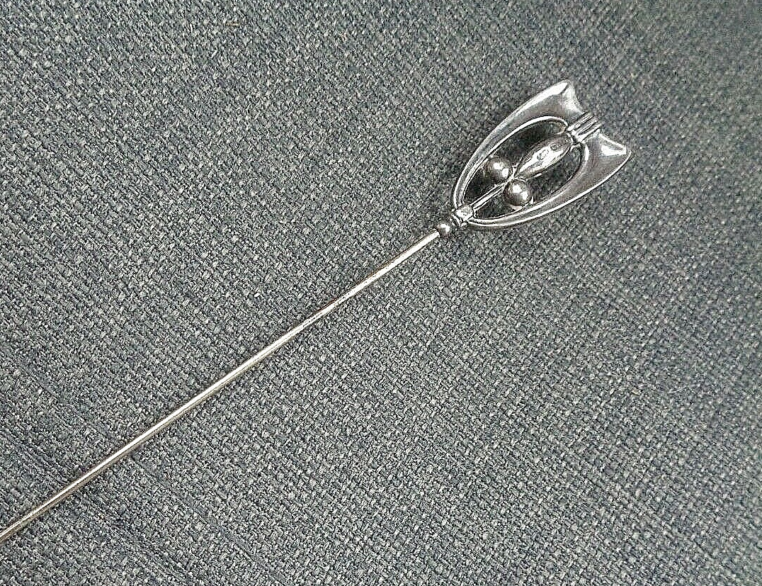 Vintage Sterling Silver Art Nouveau Hatpin h/m 1913 Chester by Charles Horner