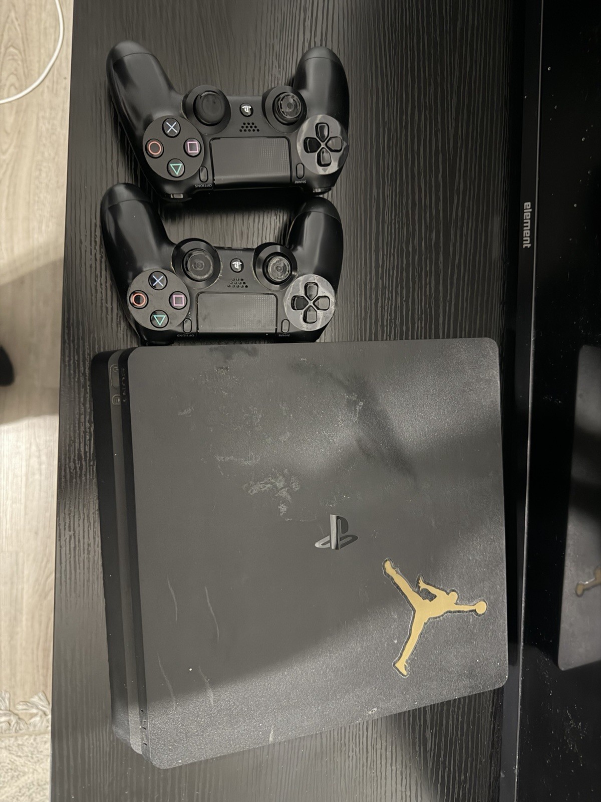 Sony PlayStation 4 Slim Console NBA Mortal Kombat Games Controllers Cables