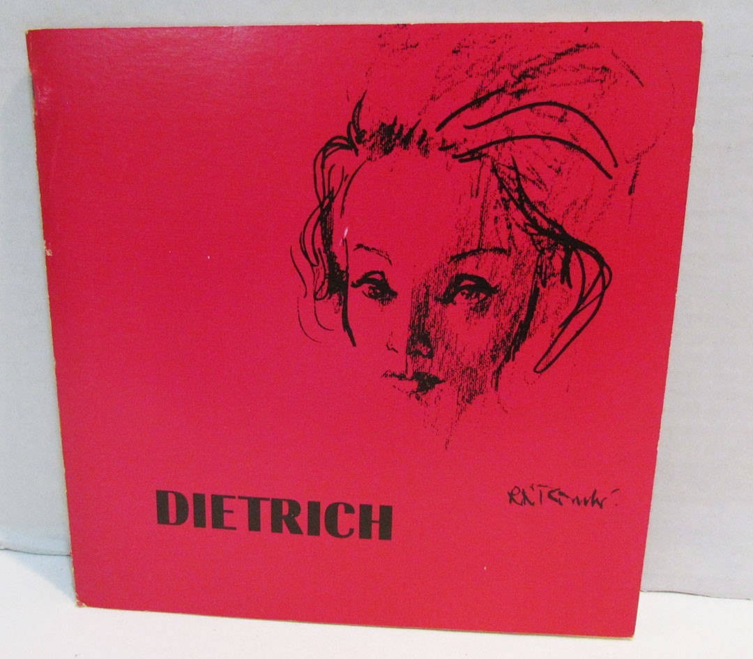 MARLENE DIETRICH THEATRE CONCERT PROGRAM VINTAGE EARLY 1970's FACSIMILE AUTO.