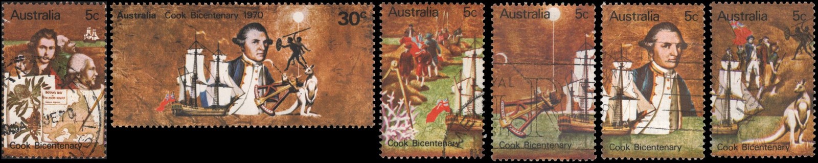 Australia #477-482 Used
