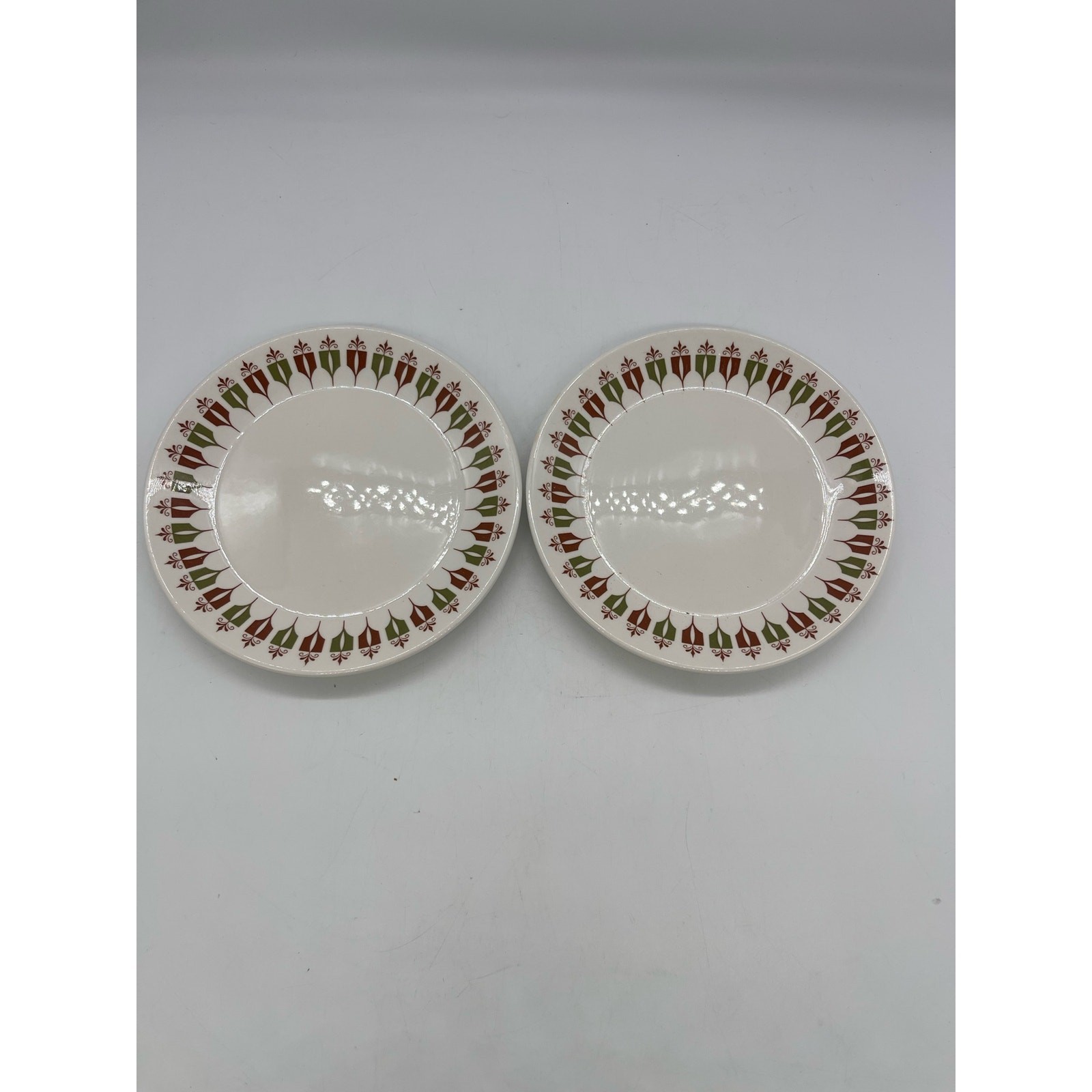 Syracuse China SYRALITE Captains Table 11F Set of 2 Bread Plates 6.5" USA