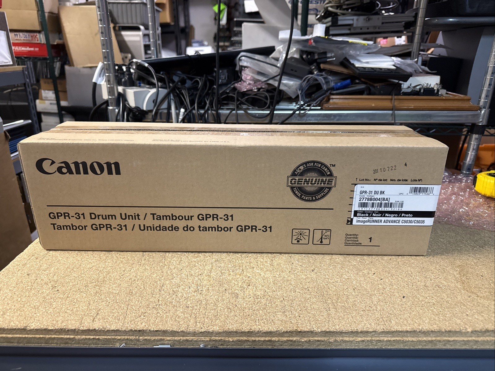 Canon 2778B004 BA GPR-31 Drum Unit Black ImageRunner Advance C5030 C5035 NEW